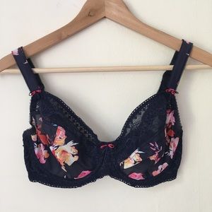 Fantasie Darcie Plunge Bra Blue Floral 30G